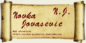 Novka Jovašević vizit kartica